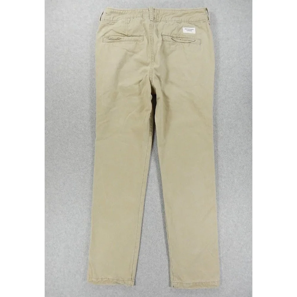 Abercrombie & Fitch Distressed Button Fly Pants (Men's 28x30)‎ Tan